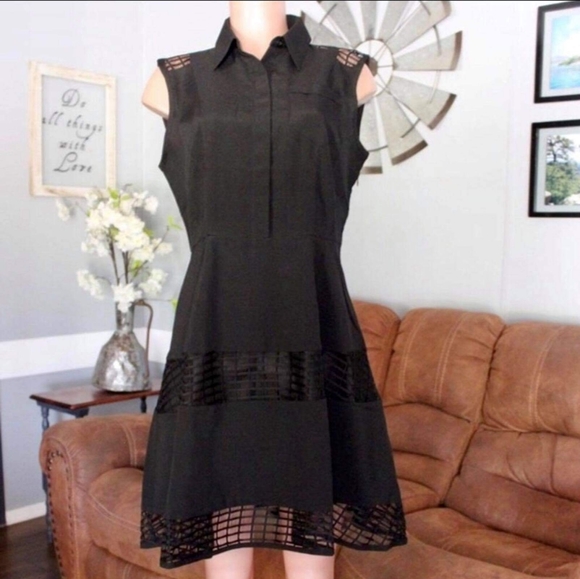 Avon Ciao Bella Black Fit & Flare Dress Medium - Picture 4 of 8